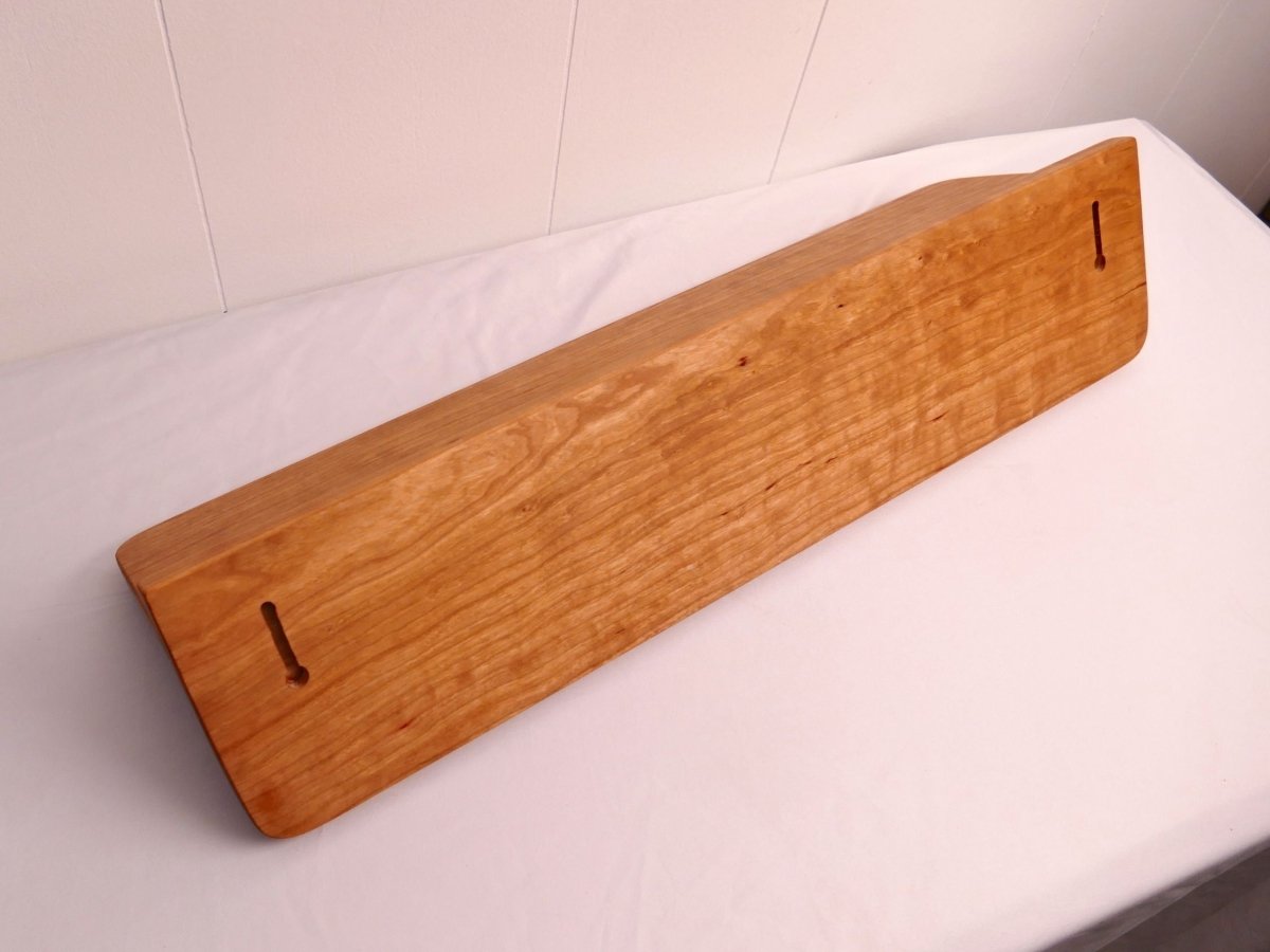 Premium Curly Cherry Coat Rack with Shelf - Woodwork & Design by AJ