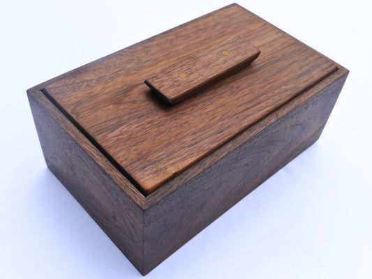Custom Walnut Wedding Box with Engraving