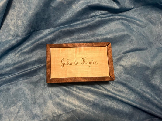 Personalized Figured Walnut Keepsake Box - Woodwork & Design by AJ