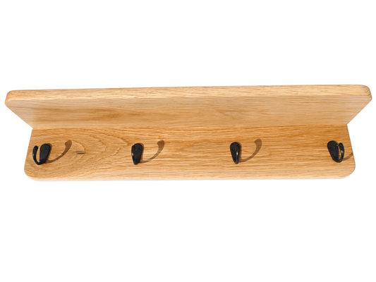 White Oak Coat Rack with Shelf