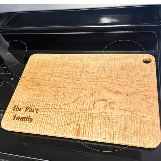 handmade curly maple cutting board