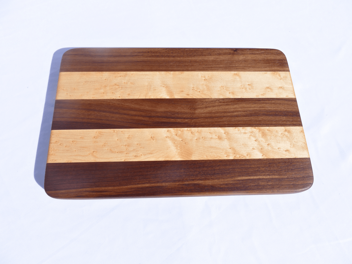 Multi-Hardwood Cutting Boards - Birdseye Maple and Walnut Cutting Board- Woodwork & Design by AJ
