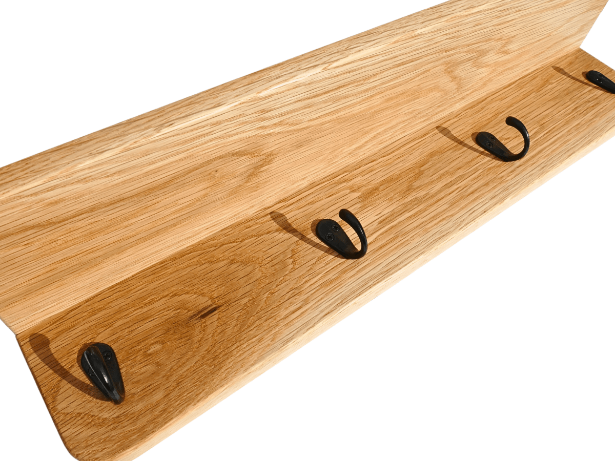 All Our Handmade Wood Products - White Oak Wall Coat Rack - Woodwork & Design by AJ