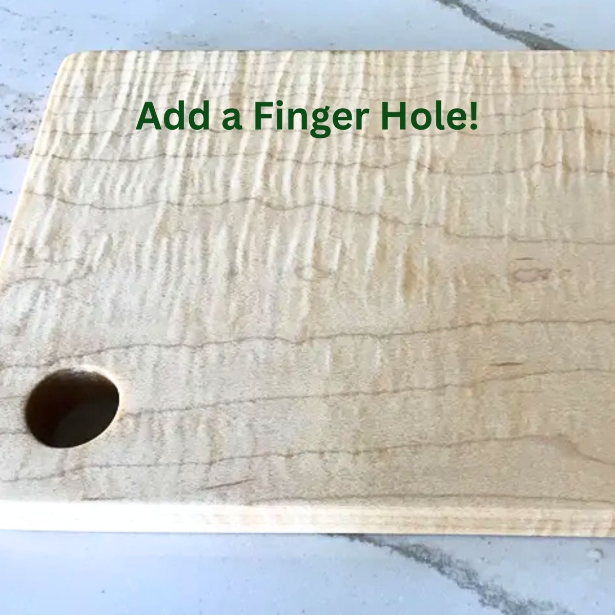 Curly Maple Cutting Board with Finger Hole
