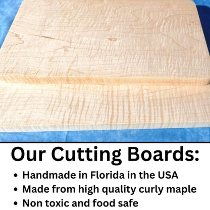 handmade curly maple cutting board