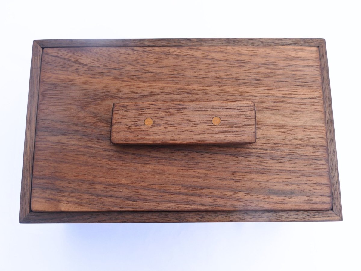 Custom Walnut Wedding Box with Engraving