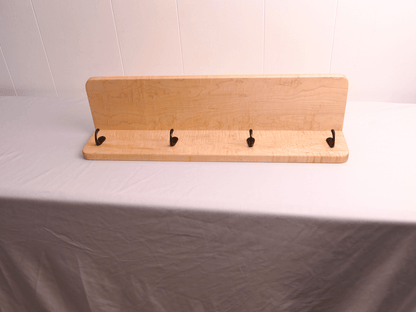 Handmade Premium Curly Maple Coat Rack with Shelf - Woodwork & Design by AJ