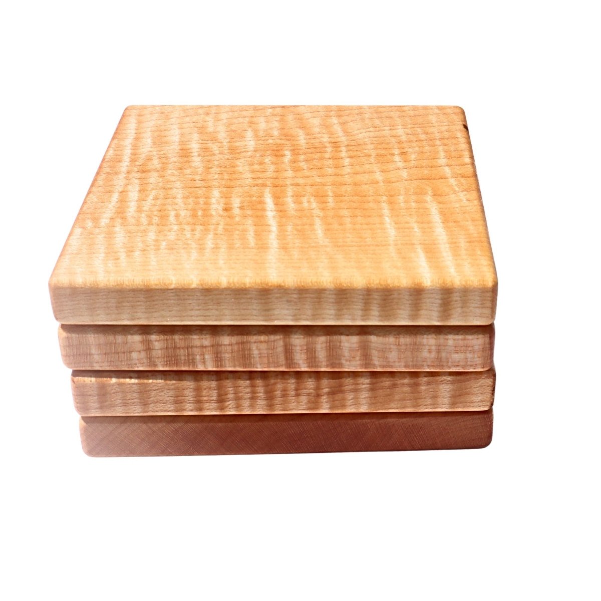 4 Curly maple Coasters
