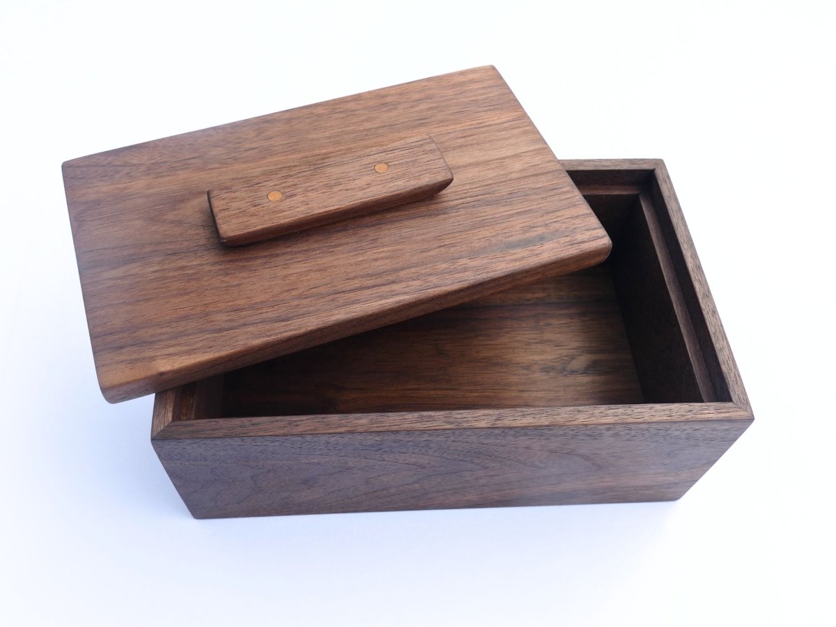 Custom Walnut Wedding Box with Engraving