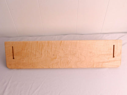Handmade Premium Curly Maple Coat Rack with Shelf