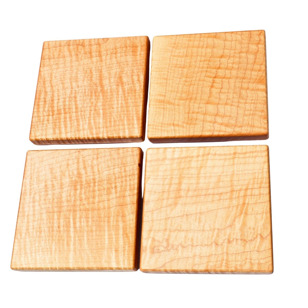 4 Curly maple Coasters