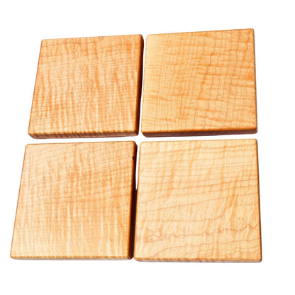 4 Curly maple Coasters