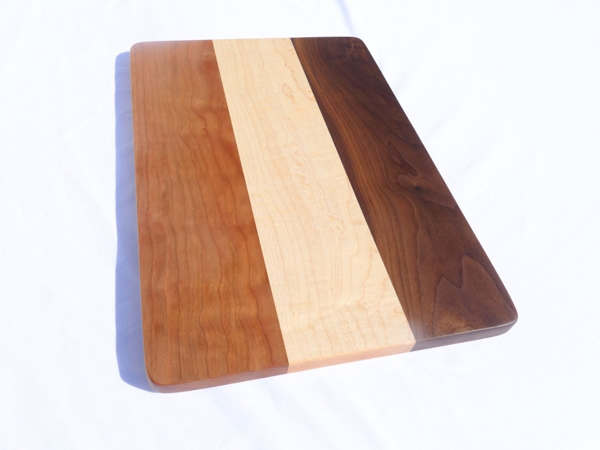 Walnut, Cherry and Maple Cutting Board - Woodwork & Design by AJ