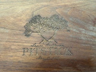 Custom Walnut Wedding Box with Engraving