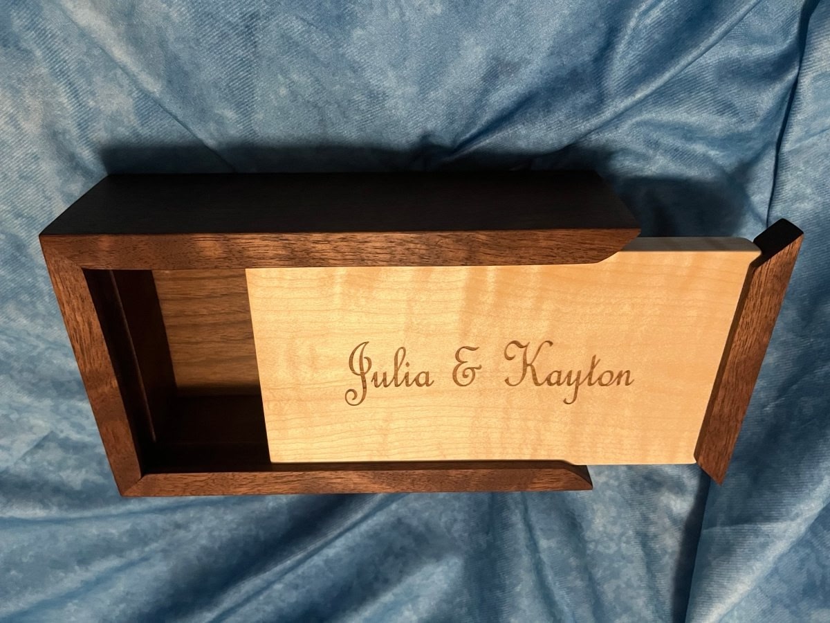 Personalized Figured Walnut Keepsake Box - Woodwork & Design by AJ