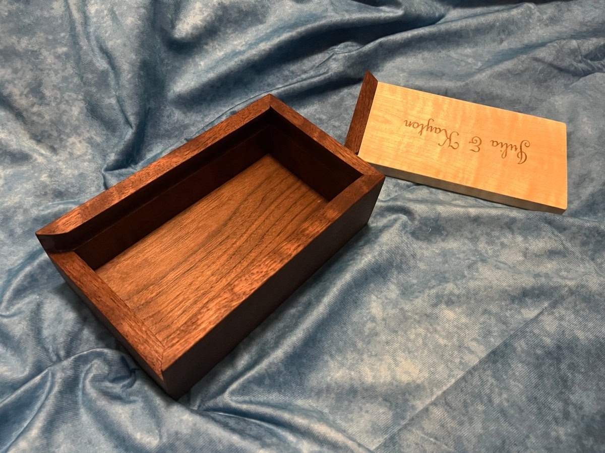 Personalized Figured Walnut Keepsake Box - Woodwork & Design by AJ