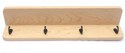 Hard Maple Wall Coat Rack with Shelf