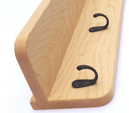 Hard Maple Wall Coat Rack with Shelf