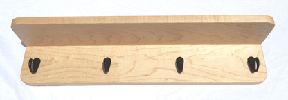 Hard Maple Wall Coat Rack with Shelf