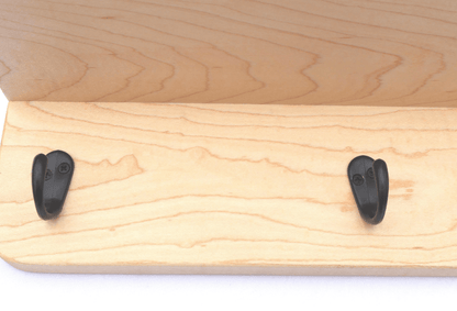 Hard Maple Wall Coat Rack with Shelf