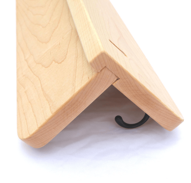 Hard Maple Wall Coat Rack with Shelf
