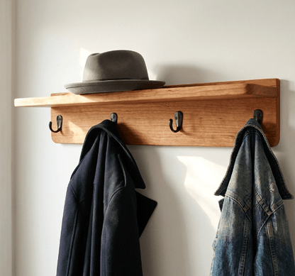 Curly Cherry Wall Coat Rack