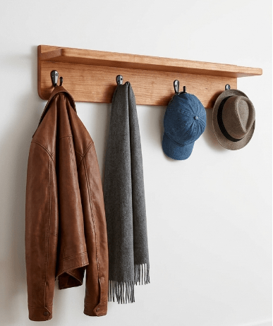 Curly Cherry Wall Coat Rack