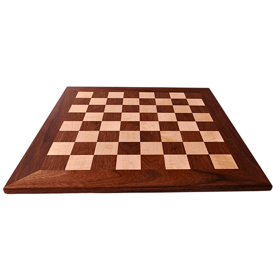 Walnut and Curly Maple Chess Board with Border