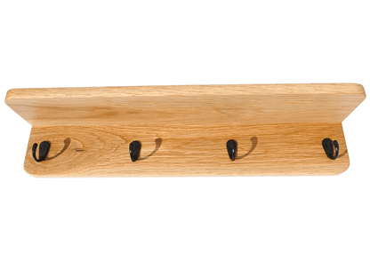 White Oak Coat Rack with Shelf