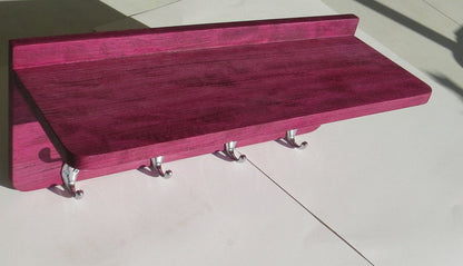 Purpleheart Wooden Coat Rack - Woodwork & Design by AJ