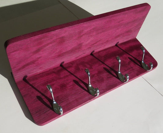 Purpleheart Wooden Coat Rack - Woodwork & Design by AJ