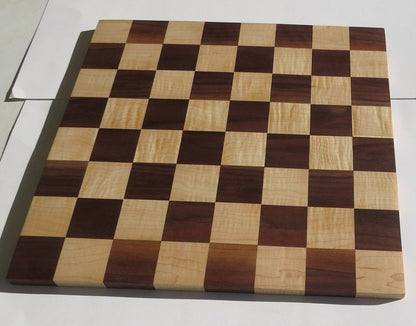 Curly Maple and Walnut Chess Board - Woodwork & Design by AJ