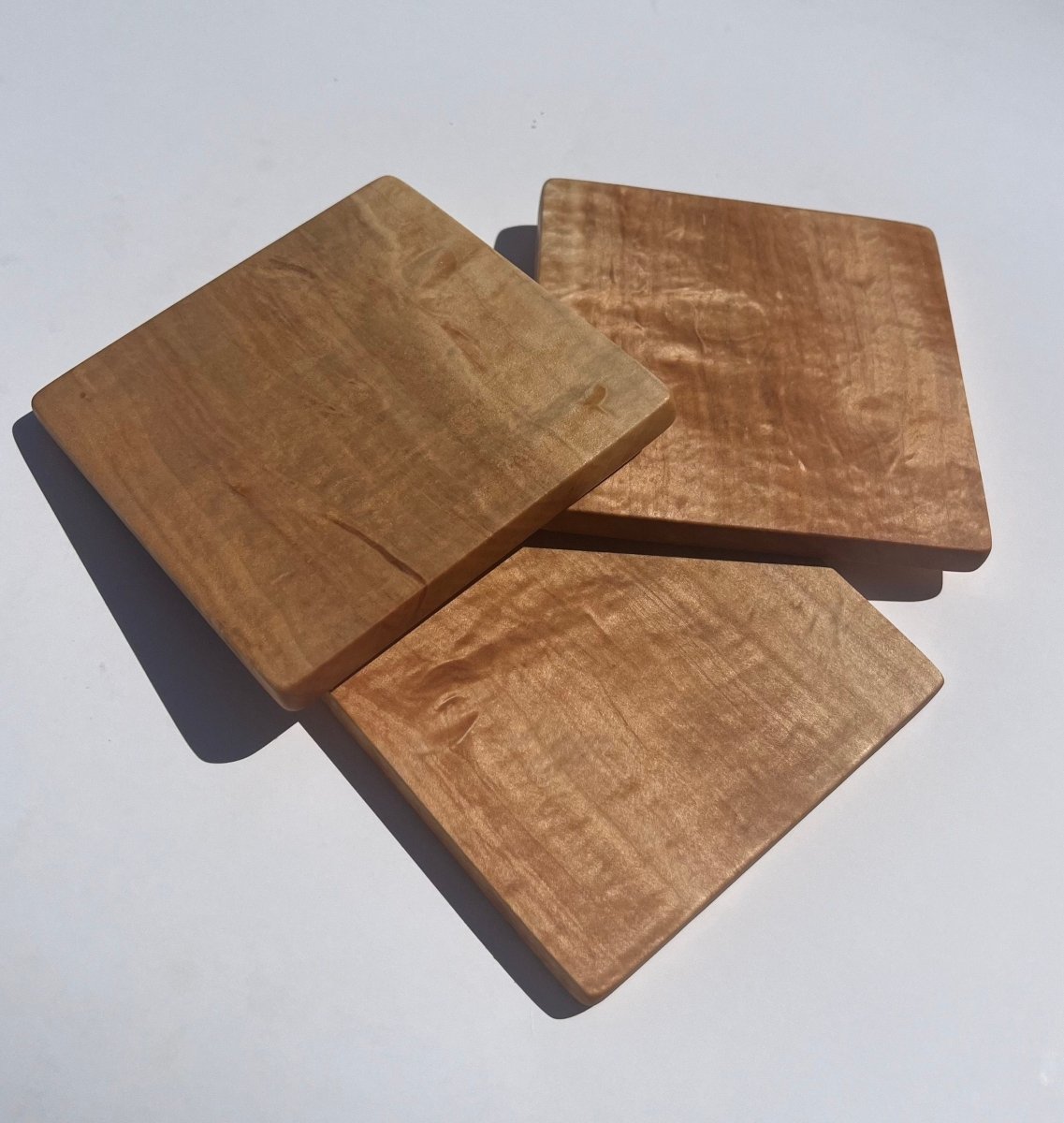 Curly maple coasters - Woodwork & Design by AJ