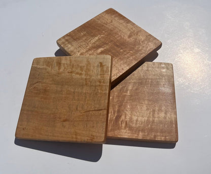 Curly maple coasters - Woodwork & Design by AJ