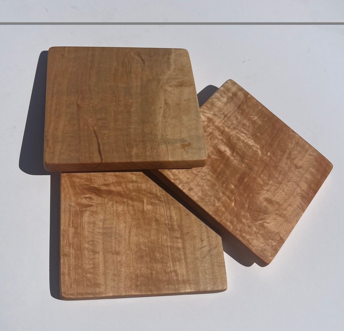 Curly maple coasters - Woodwork & Design by AJ