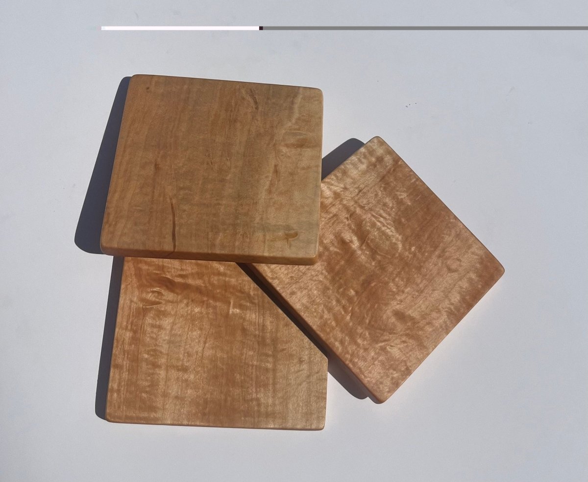 Curly maple coasters - Woodwork & Design by AJ