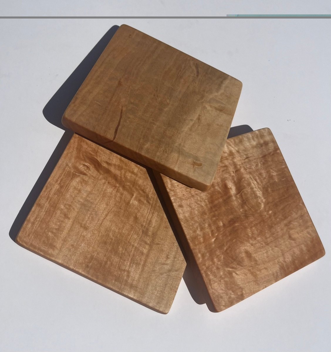 Curly maple coasters - Woodwork & Design by AJ