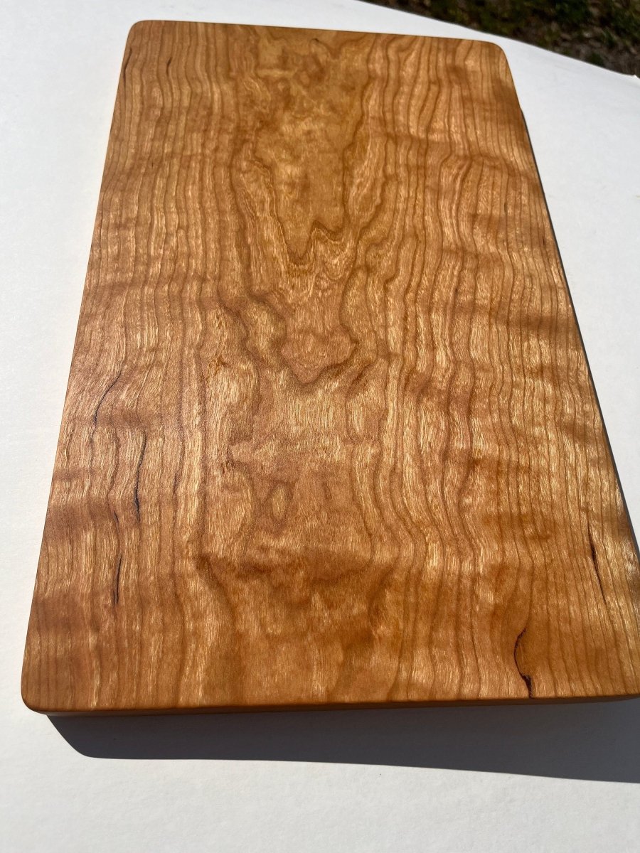 Curly cherry cutting board - Woodwork & Design by AJ