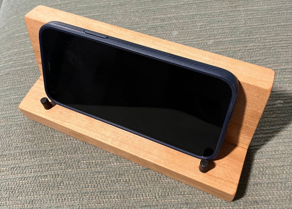 Cherry Phone Stand - Woodwork & Design by AJ