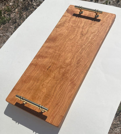 Curly cherry serving tray - Woodwork & Design by AJ