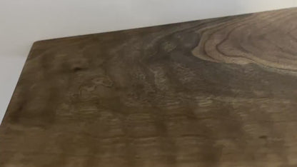 Figured Walnut Shelf with metal brackets